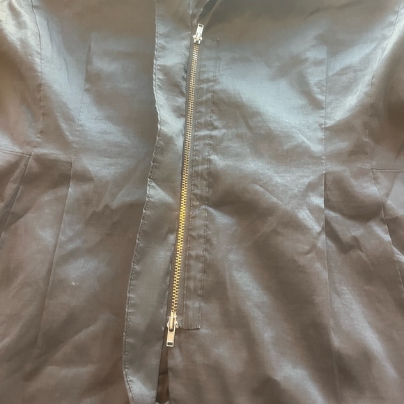 Eileen Fisher Zip Front V-Neck Peplum Jacket Black Large L Dress Casual - Picture 7 of 16